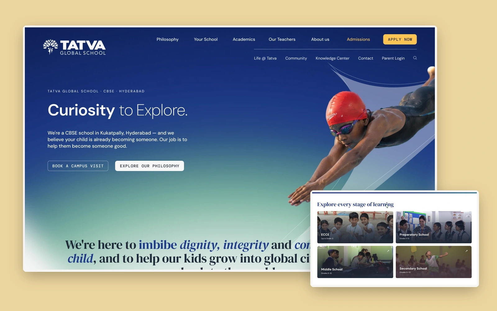 Tatva Global School website preview